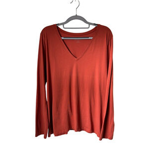 Women's Pendleton Long Sleeved V-Neck Tee - Size XL